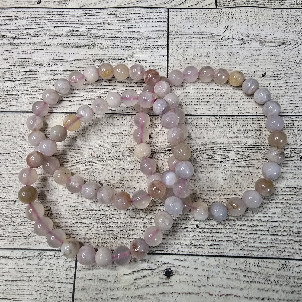 Flower Agate Crystal Bracelet